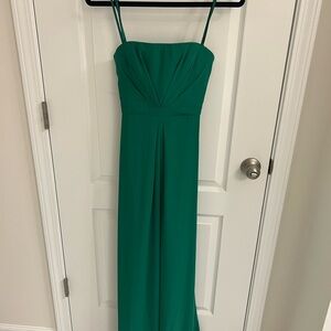 BCBGMaxAzria Strapless Dress in Rich Green